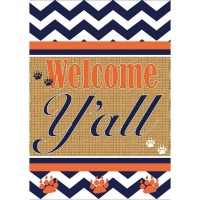 2pk -Flag Welcome Yall Polyester 13x18 - (Pack of 2)