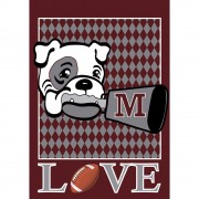 2pk -Flag Love Bulldogs Polyester 13x18 - (Pack of 2)