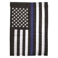 2pk -Flag Police Support Polyester 13x18 - (Pack of 2)