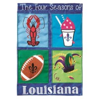 2pk -Flag Louisiana Seasons Polyester 13x18 - (Pack of 2)