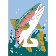 2pk -Flag Trout Polyester 13x18 - (Pack of 2)