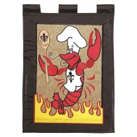 2pk -Flag Crawfish Burlap Polyester 13x18 - (Pack of 2)