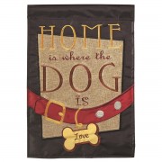 2pk -Flag Home Is With Dog Polyester 13x18 - (Pack of 2) 2pk -Flag Home Is With Dog Polyester 13x18 - (Pack of 2)