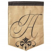 2pk -Flag Monogram-A Burlap Polyester 13x18 - (Pack of 2)