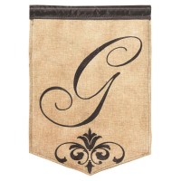 2pk -Flag Monogram-G Burlap Polyester 13x18 - (Pack of 2)