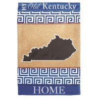 2pk -Flag Kentucky Burlap Polyester 13x18 - (Pack of 2)