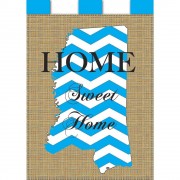 2pk -Flag Mississippi Blue Chevron 13x18 - (Pack of 2) 2pk -Flag Mississippi Blue Chevron 13x18 - (Pack of 2)