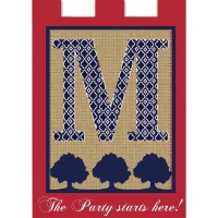 2pk -Flag Party Starts Here Polyester 13x18 - (Pack of 2)