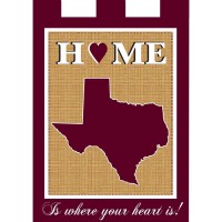 2pk -Flag Texas Home Maroon White 13x18 - (Pack of 2)