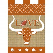 2pk -Flag Longhorn Football Polyester 13x18 - (Pack of 2)