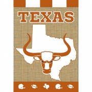 2pk -Flag Texas Longhorns Burlap 13x18 - (Pack of 2) 2pk -Flag Texas Longhorns Burlap 13x18 - (Pack of 2)