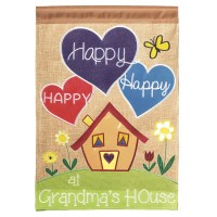 2pk -Flag Grandmas House Polyester 13x18 - (Pack of 2)