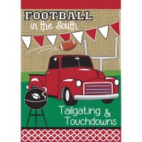 2pk -Flag Tailgate Burlap Red White 13x18 - (Pack of 2)