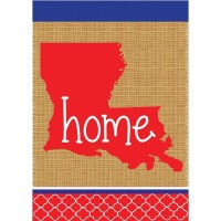 2pk -Flag Home Louisiana Burlap 13x18 - (Pack of 2)