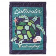 2pk -Flag Turtle Saltwater Heals 13x18 - (Pack of 2)