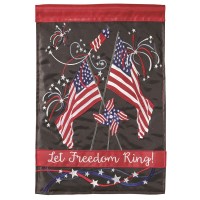 2pk -Flag Patriotic Let Freedom 13x18 - (Pack of 2)