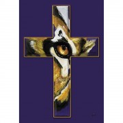 2pk -Flag Eye Of The Tiger Cross 30x44 - (Pack of 2)
