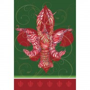 2pk -Flag Peppermint Crawfish Polyester 30x44 - (Pack of 2) 2pk -Flag Peppermint Crawfish Polyester 30x44 - (Pack of 2)