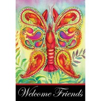 2pk -Flag Crawfish Butterfly Polyester 30x44 - (Pack of 2) 2pk -Flag Crawfish Butterfly Polyester 30x44 - (Pack of 2)