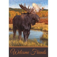 2pk -Flag Moose Polyester 30x44 - (Pack of 2) 2pk -Flag Moose Polyester 30x44 - (Pack of 2)
