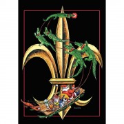 2pk -Flag Santa Fleur-De-Lis Polyester 30x44 - (Pack of 2) 2pk -Flag Santa Fleur-De-Lis Polyester 30x44 - (Pack of 2)