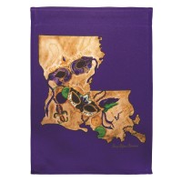 2pk -Flag Louisiana Masks Polyester 30x44 - (Pack of 2) 2pk -Flag Louisiana Masks Polyester 30x44 - (Pack of 2)