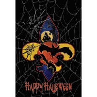 2pk -Flag Happy Halloween Polyester 30x44 - (Pack of 2)