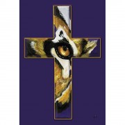 2pk -Flag Eye Of The Tiger Cross 13x18 - (Pack of 2)