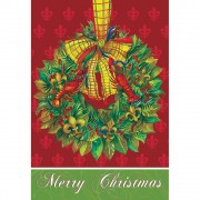 2pk -Flag Louisiana Wreath Polyester 13x18 - (Pack of 2)