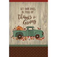 2pk -Flag Thanks & Giving Truck 13x18 - (Pack of 2)