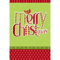 2pk -Flag Merry Christmas Polyester 13x18 - (Pack of 2)