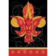 2pk -Flag Crawfish Fleur-De-Lis 13x18 - (Pack of 2) 2pk -Flag Crawfish Fleur-De-Lis 13x18 - (Pack of 2)
