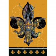 2pk -Flag Black Gold Crawfish Polyester 13x18 - (Pack of 2) 2pk -Flag Black Gold Crawfish Polyester 13x18 - (Pack of 2)