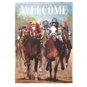 2pk -Flag Derby Welcome Polyester 13x18 - (Pack of 2)