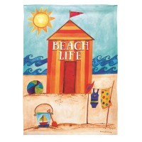 2pk -Flag Beach Life Polyester 13x18 - (Pack of 2)