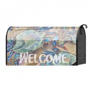 2pk -Mailbox Cover Blue Crabs Welcome 21X19 - (Pack of 2) 2pk -Mailbox Cover Blue Crabs Welcome 21X19 - (Pack of 2)