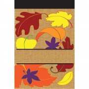 2pk -Flag Fall Leaves Blank Burlap 13x18 - (Pack of 2)
