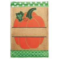 2pk Flag Pumpkin Blank Burlap 13x18 - Pack of 2