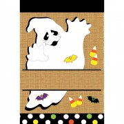 2pk -Flag Ghost Blank Burlap Polyester 13x18 - (Pack of 2)