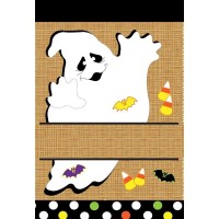 2pk -Flag Ghost Blank Burlap Polyester 13x18 - (Pack of 2)