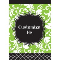 2pk -Flag Monogram-Blank Green Black 13x18 - (Pack of 2)