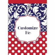 2pk -Flag Monogram-Blank Red White Blue 13x18 - (Pack of 2)