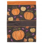 2pk Flag Fall Pumpkin Blank Polyester 13x18 - Pack of 2 2pk Flag Fall Pumpkin Blank Polyester 13x18 - Pack of 2