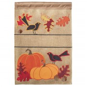 2pk -Flag Fall Leaves Birds Blank 13x18 - (Pack of 2)