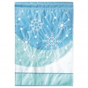 2pk -Flag Let It Snow Blank Polyester 13x18 - (Pack of 2)