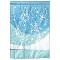 2pk -Flag Let It Snow Blank Polyester 13x18 - (Pack of 2)