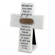 2pk -Tabletop Cross Copper Accented Pray - (Pack of 2) 2pk -Tabletop Cross Copper Accented Pray - (Pack of 2)