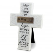 2pk -Tabletop Cross Copper Accented Peace - (Pack of 2) 2pk -Tabletop Cross Copper Accented Peace - (Pack of 2)