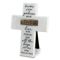 2pk -Tabletop Cross Copper Accented Loved - (Pack of 2)