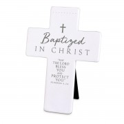 2pk -Tabletop Cross Baptized In Christ White - (Pack of 2) 2pk -Tabletop Cross Baptized In Christ White - (Pack of 2)